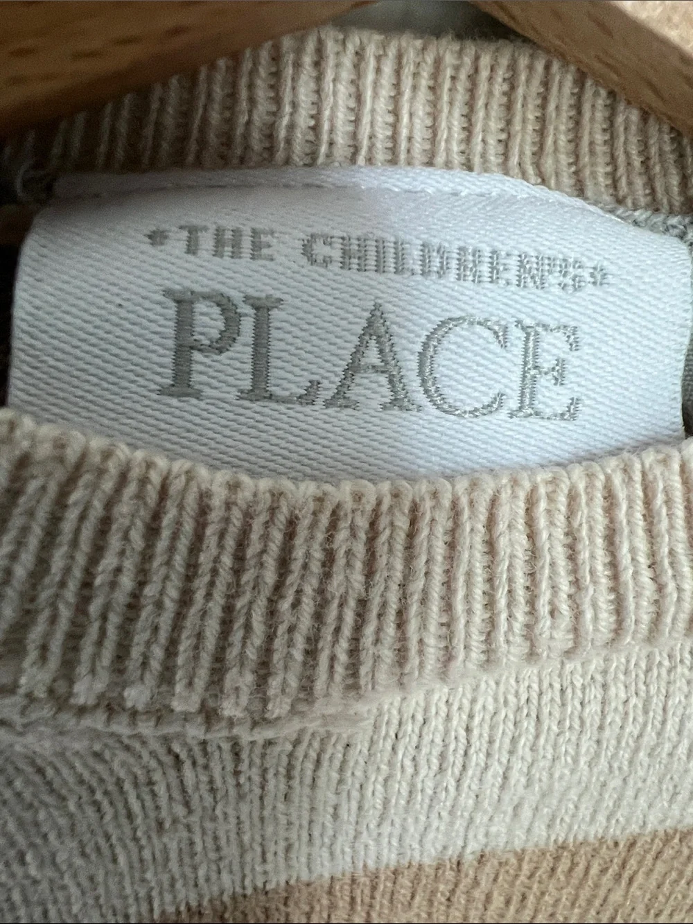 The Children's Place | Baby Striped Knit Sweater Beige, Navy & Gray Size 6-9 M